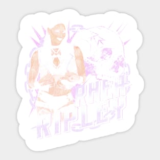 Rhea Ripley Skull Vintage Sticker